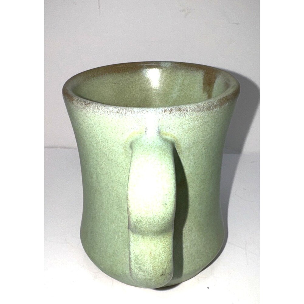 Frankoma Double Trigger Finger Blue Gray Coffee Mug Pottery C9 - Picture 4 of 8